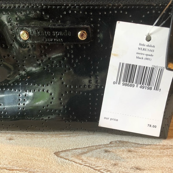 Kate Spade Little Shiloh black hearts NWT NEW - Picture 2 of 8